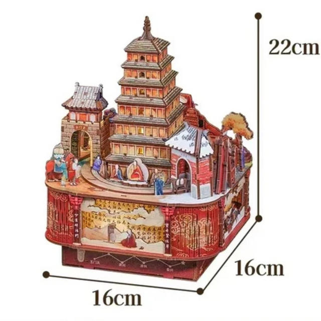 Journey to the West DIY Music Box Puzzle Chinese Style 3D Wooden Puzzles