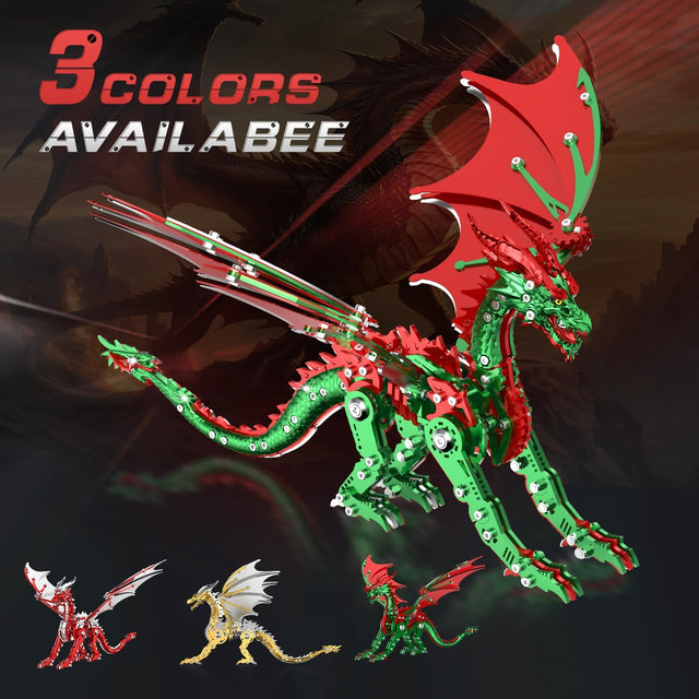 3D DIY Metal Dragon Myth Puzzle Building Set Collectible Mechanical Models Kit