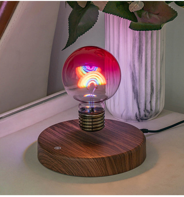 Magnetic Floating Lamp Levitation Rainbow Bulb Nightlight Creativity Room Decor