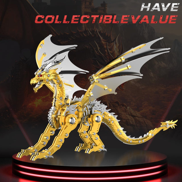3D DIY Metal Dragon Myth Puzzle Building Set Collectible Mechanical Models Kit