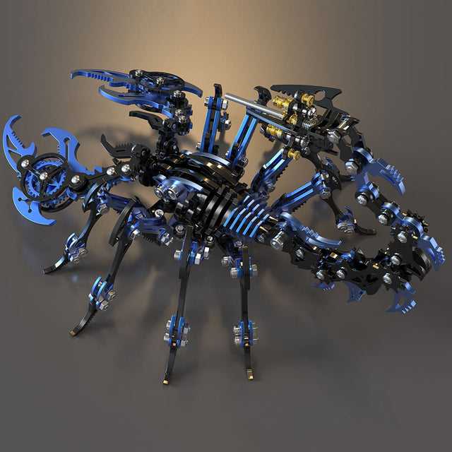 3D Metal Black-Blue Scorpion King Assembly Educational Puzzle DIY Toy
