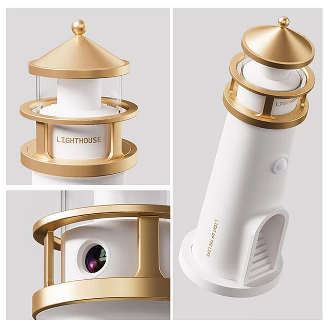 Galaxy Moon Projection Lighthouse Ambient Night Light Motion Sensor Table Lamp