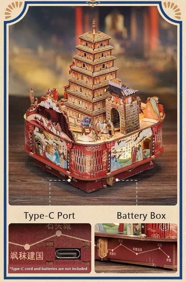 Journey to the West DIY Music Box Puzzle Chinese Style 3D Wooden Puzzles