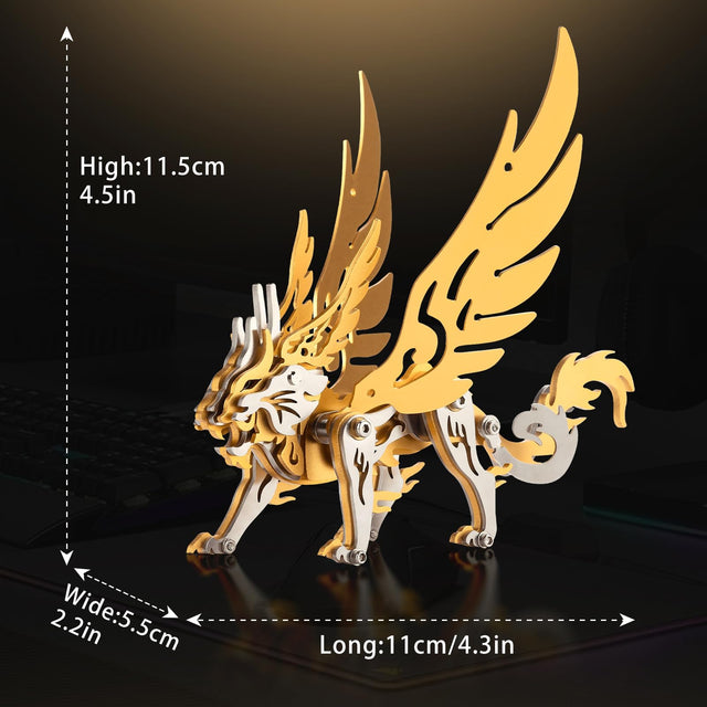 3D Metal Puzzle Mechanical Model Kit Gold Steel Ornaments Art Craft Gifts Toys