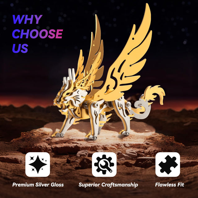 3D Metal Puzzle Mechanical Model Kit Gold Steel Ornaments Art Craft Gifts Toys
