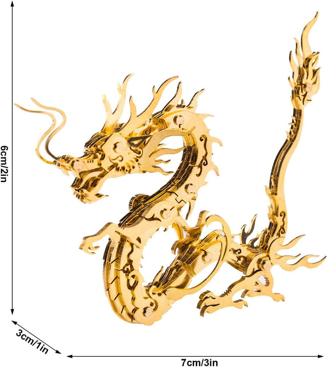 DIY 3D Metal Mechanical East Dragon Assembly Building Models Kit