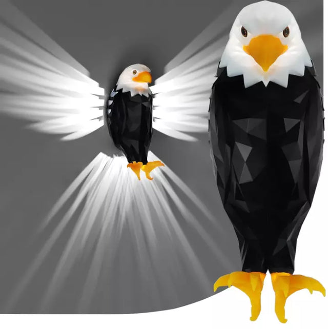 Bald Eagle Wall Light Magnet American Eagle LED Night Light with Remote Control