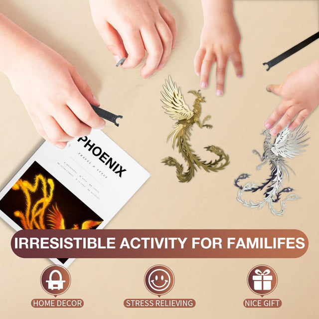 DIY 3D Metal Mechanical Phoenix Assembly Building Models Kit