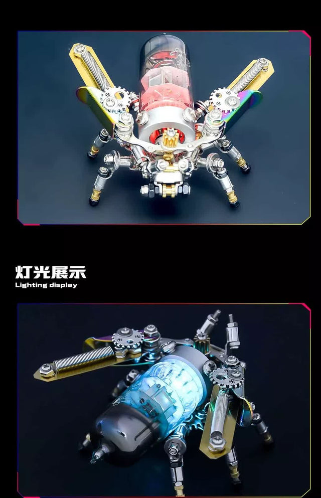 Metal 3D Puzzles Mechanical Firefly Wasp Assembly Building Model Kit DIY Toys