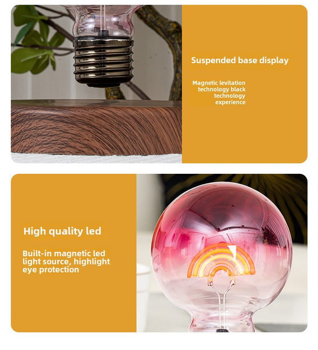 Magnetic Floating Lamp Levitation Rainbow Bulb Nightlight Creativity Room Decor