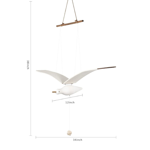 Creative Wall Hanging Flying Wooden Seagull Bird Wood Artwork Home Decor