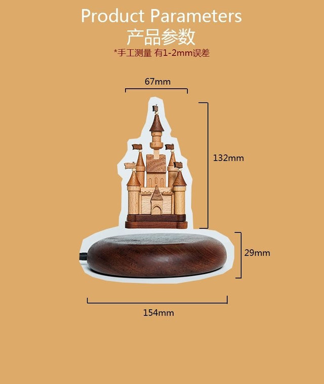 3D Wooden Magnetic Levitating Flying House Castle Home DecorDesktop Ornaments