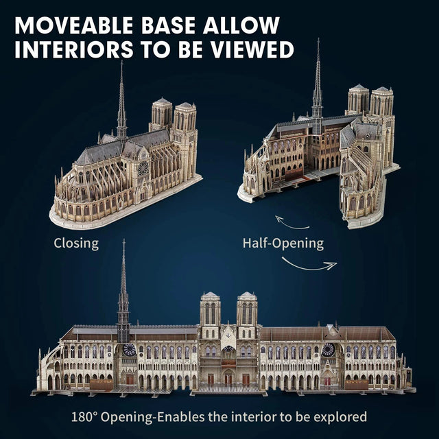 1:250 3D Puzzle DAME DE PARIS Model Kit DIY Craft Art Projects For Kids