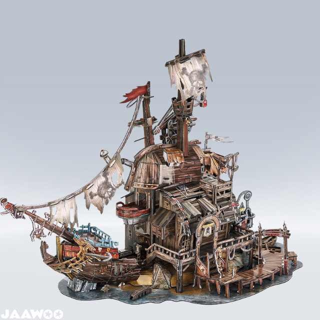 Cool Pirate Shipwreck Home Decor Tortuga Pirate Bay 3D Assembled Jigsaw Puzzle