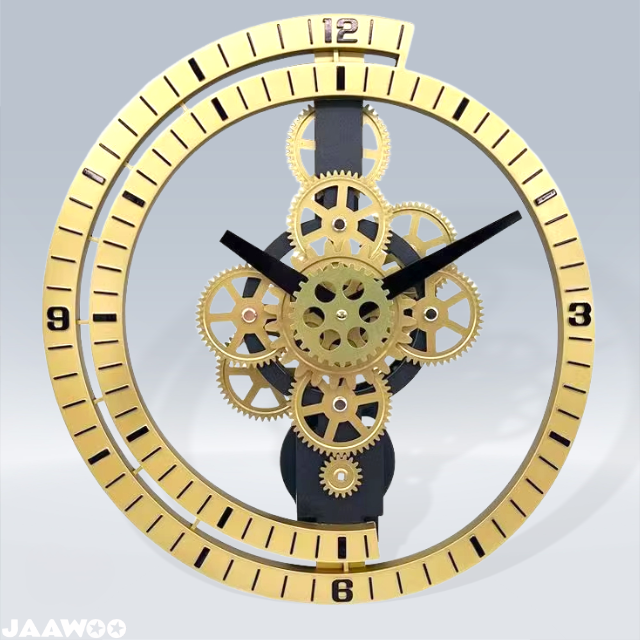 16 inch Large Gear Wheel Hour Analog Wall Clock Steampunk Mechanical Home Decor
