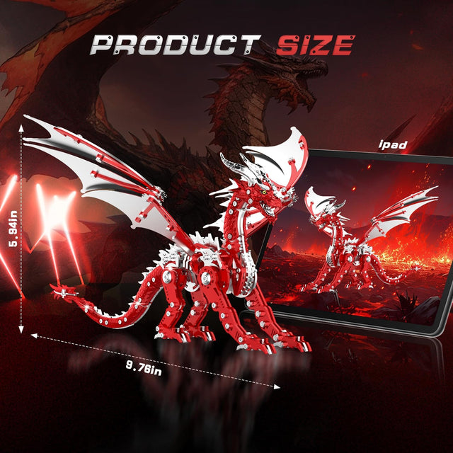 3D DIY Metal Dragon Myth Puzzle Building Set Collectible Mechanical Models Kit