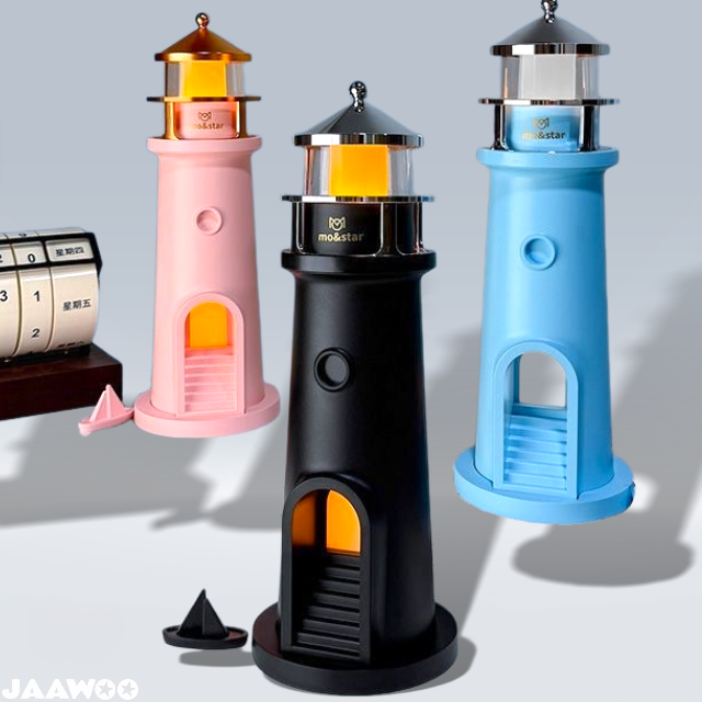 Galaxy Moon Projection Lighthouse Ambient Night Light Motion Sensor Table Lamp