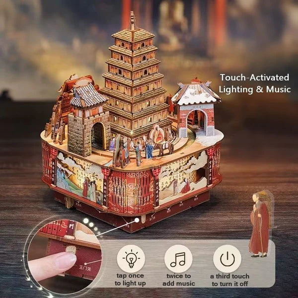 Journey to the West DIY Music Box Puzzle Chinese Style 3D Wooden Puzzles