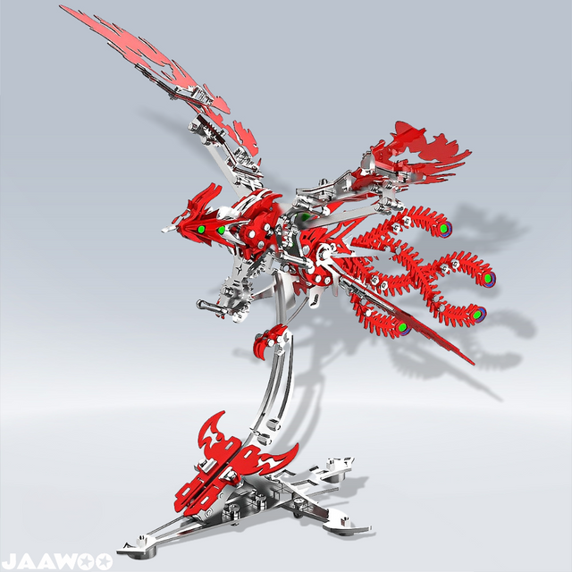 Mechanical Phoenix 3D Metal Puzzles Craft Flapping Wing Toys Model Kits