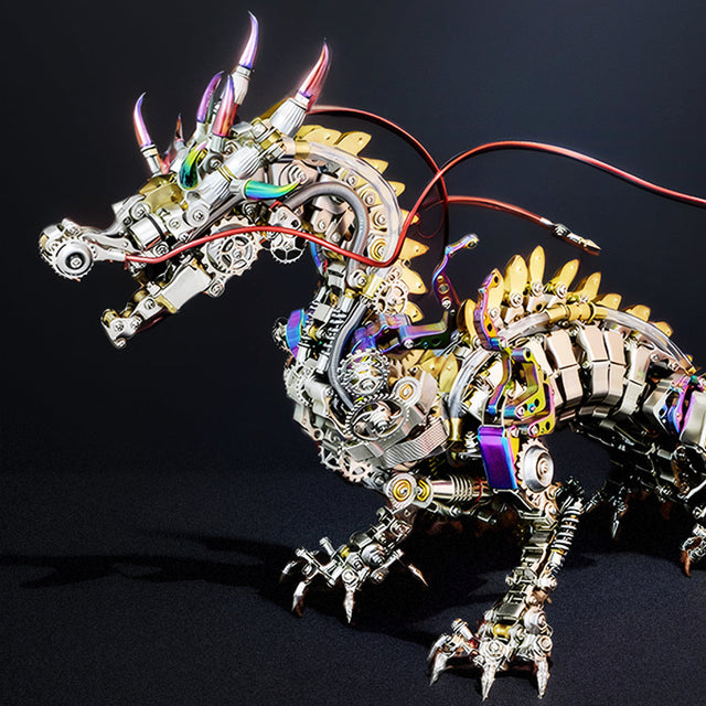 3D Metal DIY Realistic Chinese Dragon Model Kit Ancient Mythical Beasts