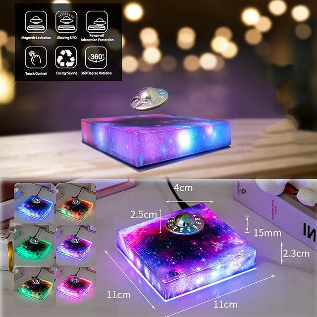 Levitating UFO Lamp Floating RGB Galaxy Light Home Decor Display Cool Gadgets