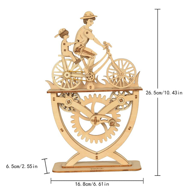 3D Wooden DlY Handmade Bicycle Wooden Assembled Model Assembled Puzzle Toy