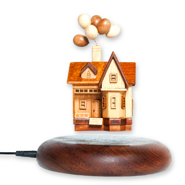 3D Wooden Magnetic Levitating Flying House Castle Home DecorDesktop Ornaments