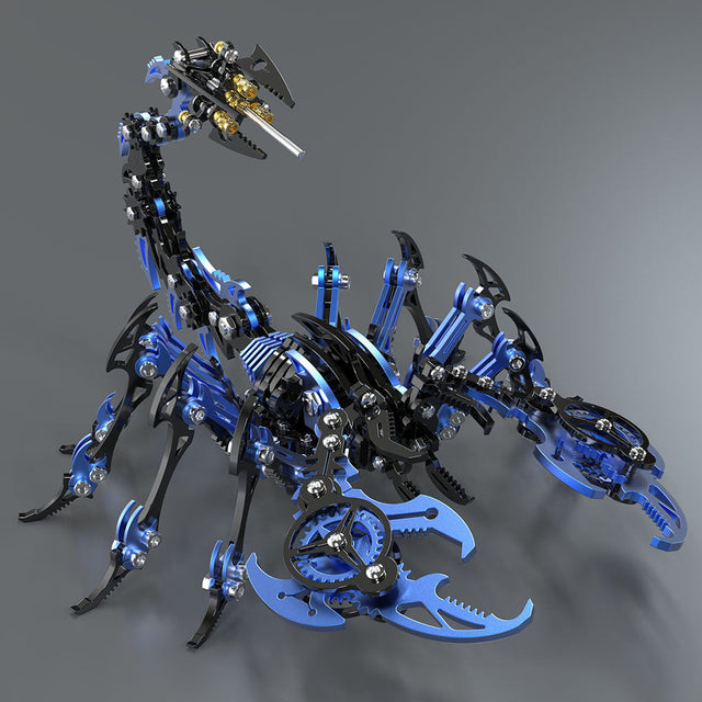 3D Metal Black-Blue Scorpion King Assembly Educational Puzzle DIY Toy