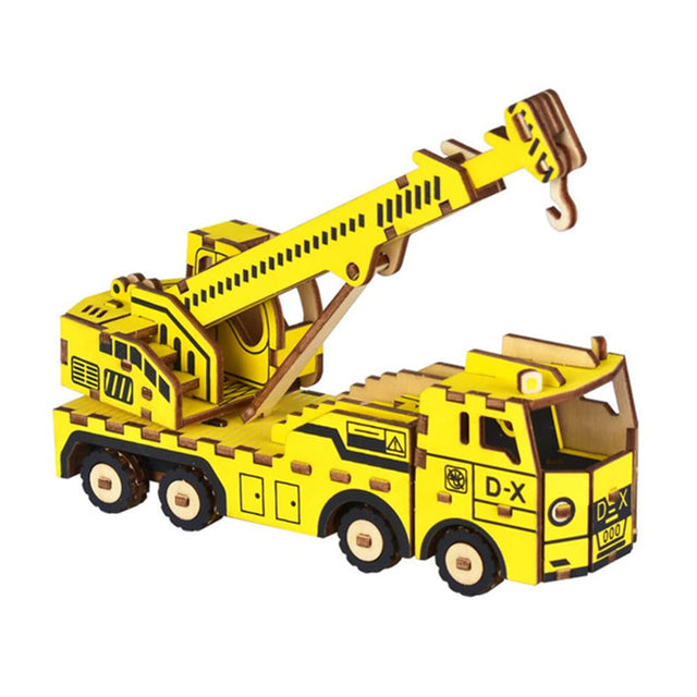 3D Wooden Puzzle DIY Toy Mechanica Engineering Vehicles Car Model For Kids