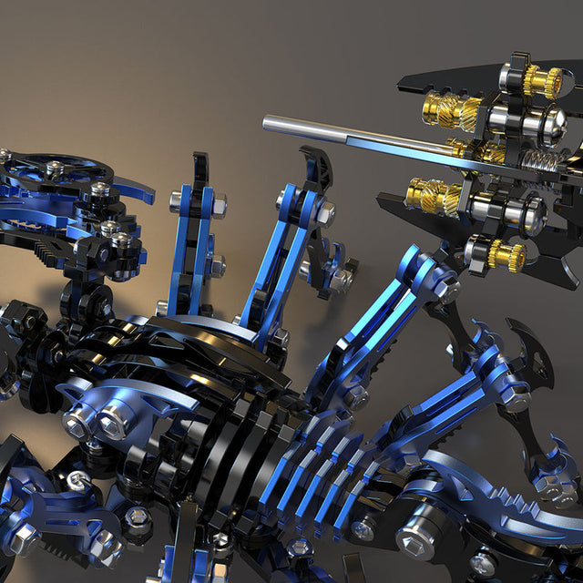3D Metal Black-Blue Scorpion King Assembly Educational Puzzle DIY Toy