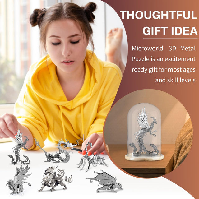 DIY 3D Metal Mechanical Phoenix Assembly Building Models Kit