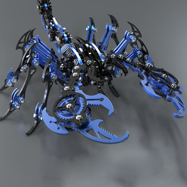 3D Metal Black-Blue Scorpion King Assembly Educational Puzzle DIY Toy