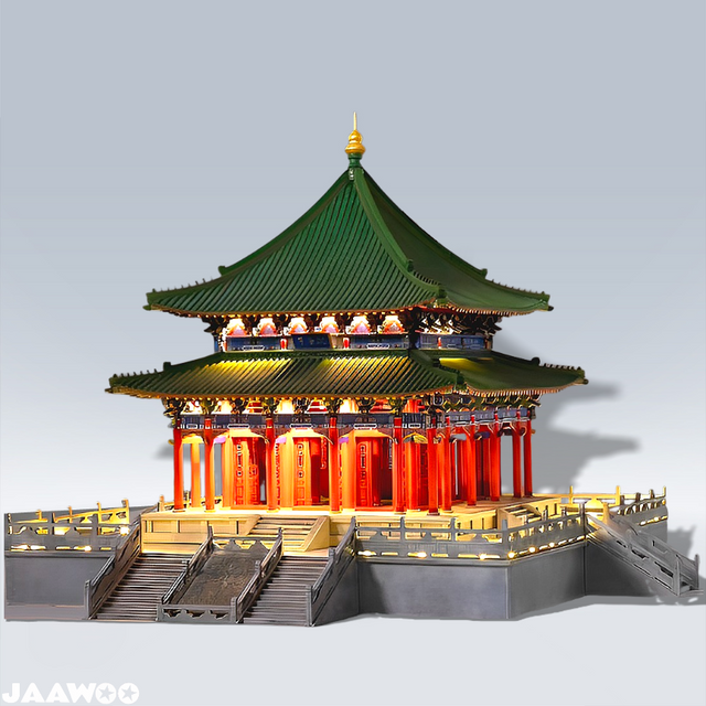 Chen Xiang Ting Wooden Building 3D Puzzles Mortise and Tenon DIY Model Kit