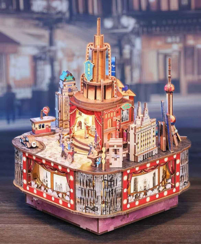 Paramount Ballroom DIY Music Box Puzzle Dancing City Style 3D Wooden Puzzles