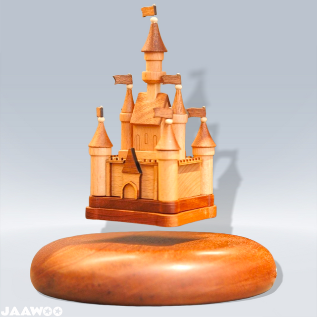 3D Wooden Magnetic Levitating Flying House Castle Home DecorDesktop Ornaments