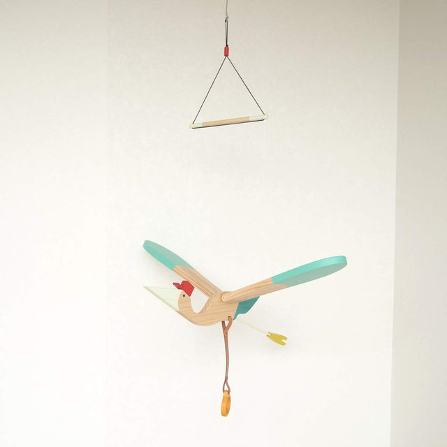 Handmade Creative Wall Hanging Flying Wooden Bird Wood Artwork Decor For Kids