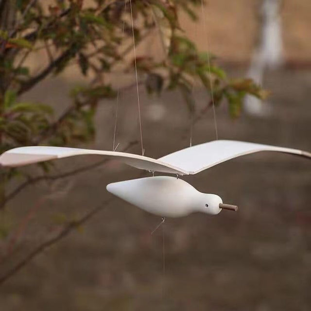 Creative Wall Hanging Flying Wooden Seagull Bird Wood Artwork Home Decor