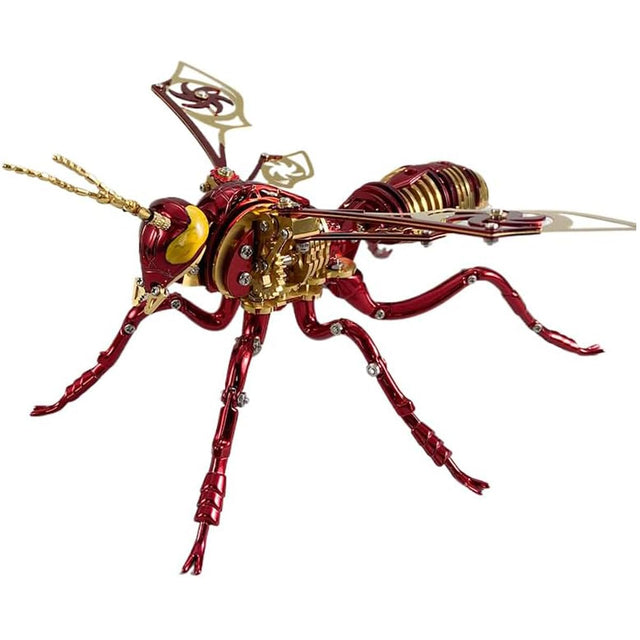 3D Metal Wasps Puzzle Mechanical Insects Wasp Building DIY Model Kit Red Gold