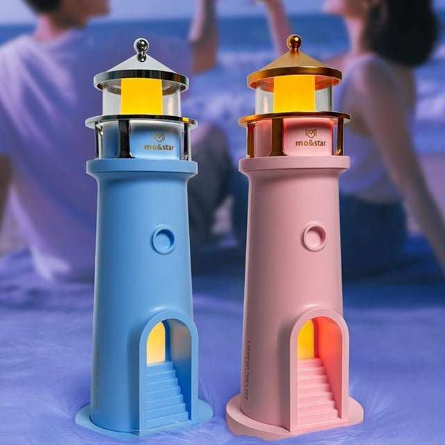Galaxy Moon Projection Lighthouse Ambient Night Light Motion Sensor Table Lamp