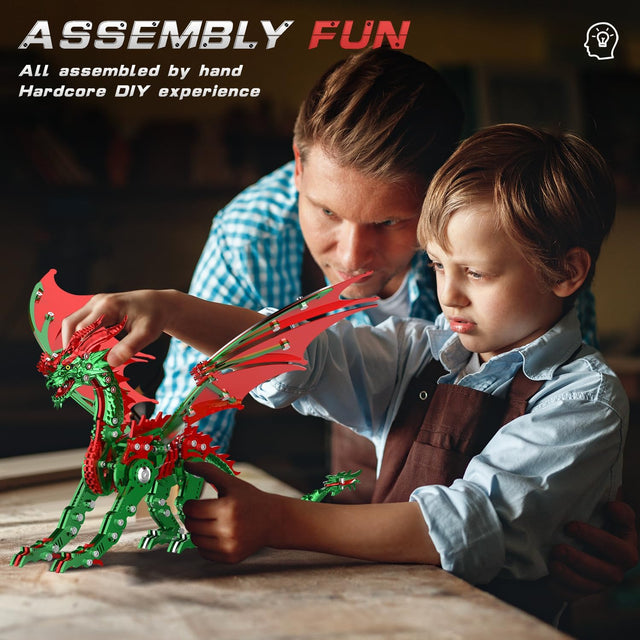 3D DIY Metal Dragon Myth Puzzle Building Set Collectible Mechanical Models Kit