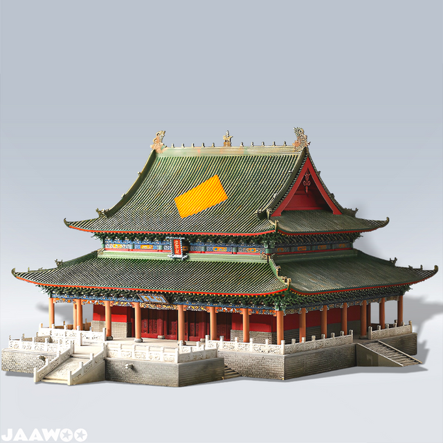 Guan di Temple Building 3D Puzzles Mortise and Tenon DIY Model Kit