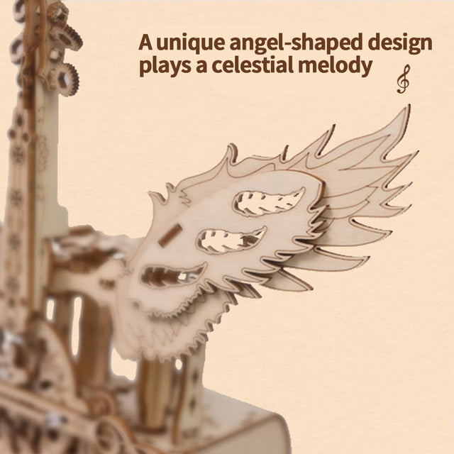 3D Wooden Music Box Puzzle Mechanical Cello Model Wooden Kit Desktop Ornament