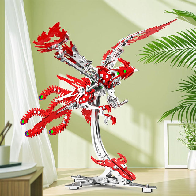 Mechanical Phoenix 3D Metal Puzzles Craft Flapping Wing Toys Model Kits