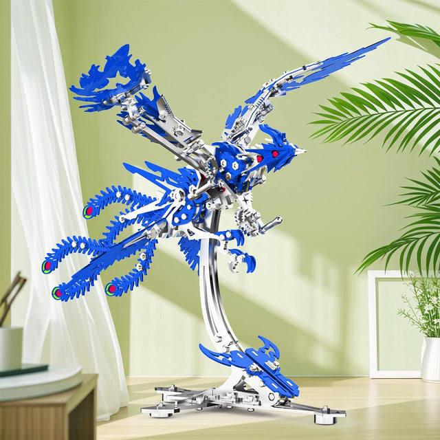 Mechanical Phoenix 3D Metal Puzzles Craft Flapping Wing Toys Model Kits