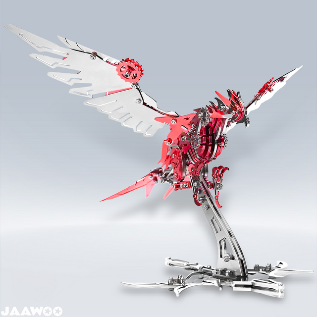 3D Metal Mechanical Steel Flying Eagle Assembly Ornaments Model Kit DIY Set