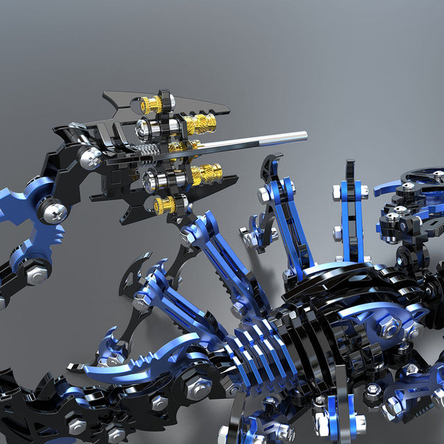 3D Metal Black-Blue Scorpion King Assembly Educational Puzzle DIY Toy