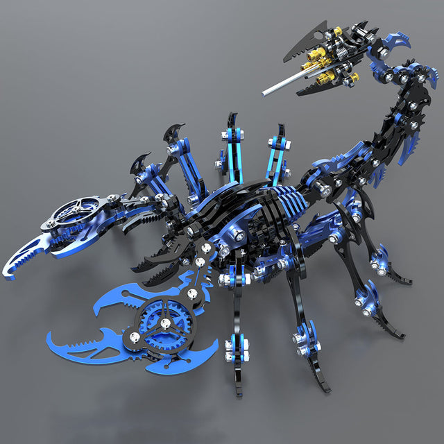 3D Metal Black-Blue Scorpion King Assembly Educational Puzzle DIY Toy