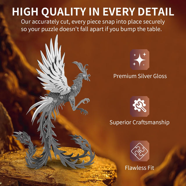 DIY 3D Metal Mechanical Phoenix Assembly Building Models Kit