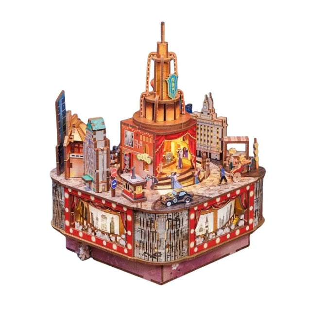 Paramount Ballroom DIY Music Box Puzzle Dancing City Style 3D Wooden Puzzles