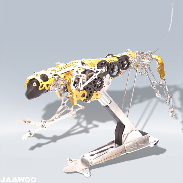 3D Metal Running Leopard Model Mechanical Puzzle Kinetic Assembly Kit